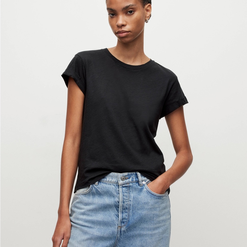 ALLSAINTS Anna Cuff Sleeve Cotton T-Shirt